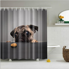 Load image into Gallery viewer, high quality adventures of Unicorn and Cat Printed Shower Curtains Bath Products Bathroom Decor with Hooks Waterproof
