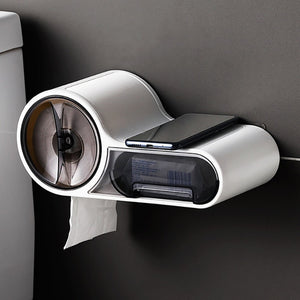 Baffect Plastic Toilet Dispenser Toilet Paper Holder Bathroom Paper Tissue Box Wall Mounted Roll Paper Storage Box Free Punching